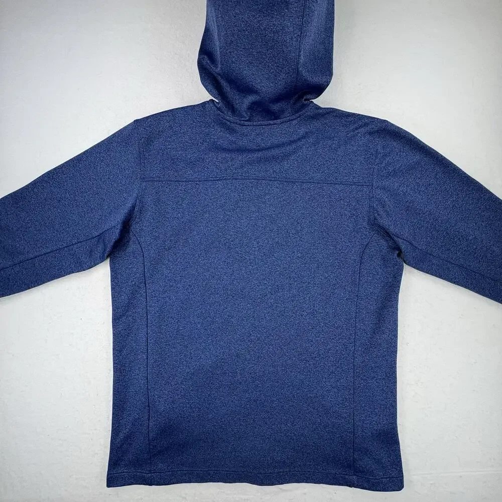 The North Face Jacket Mens Medium Blue Softshell Hooded Full Zip Fleece Lined